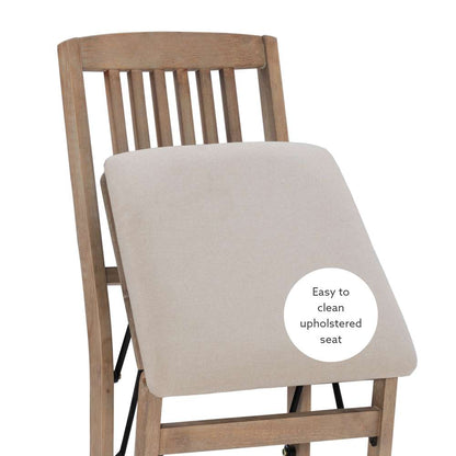 Linon Home Decor - Triena Mission Folding Chairs Grey Wash (Set of 2) - FD32GWASH02ASU veiw 3