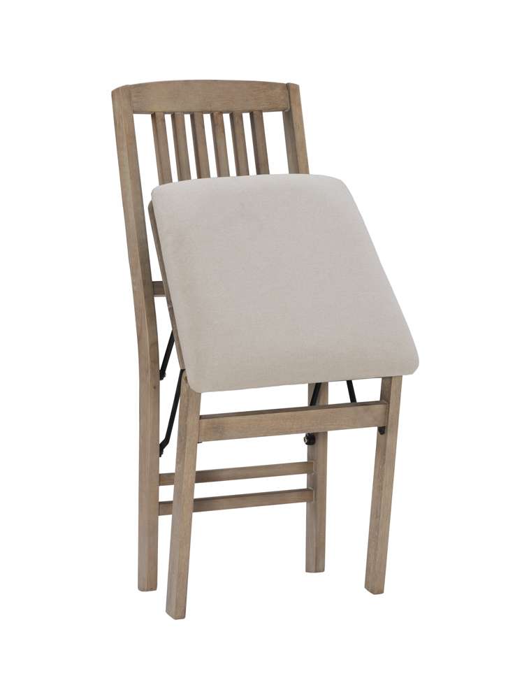 Linon Home Decor - Triena Mission Folding Chairs Grey Wash (Set of 2) - FD32GWASH02ASU veiw 7