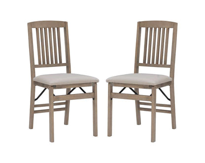 Linon Home Decor - Triena Mission Folding Chairs Grey Wash (Set of 2) - FD32GWASH02ASU veiw 9