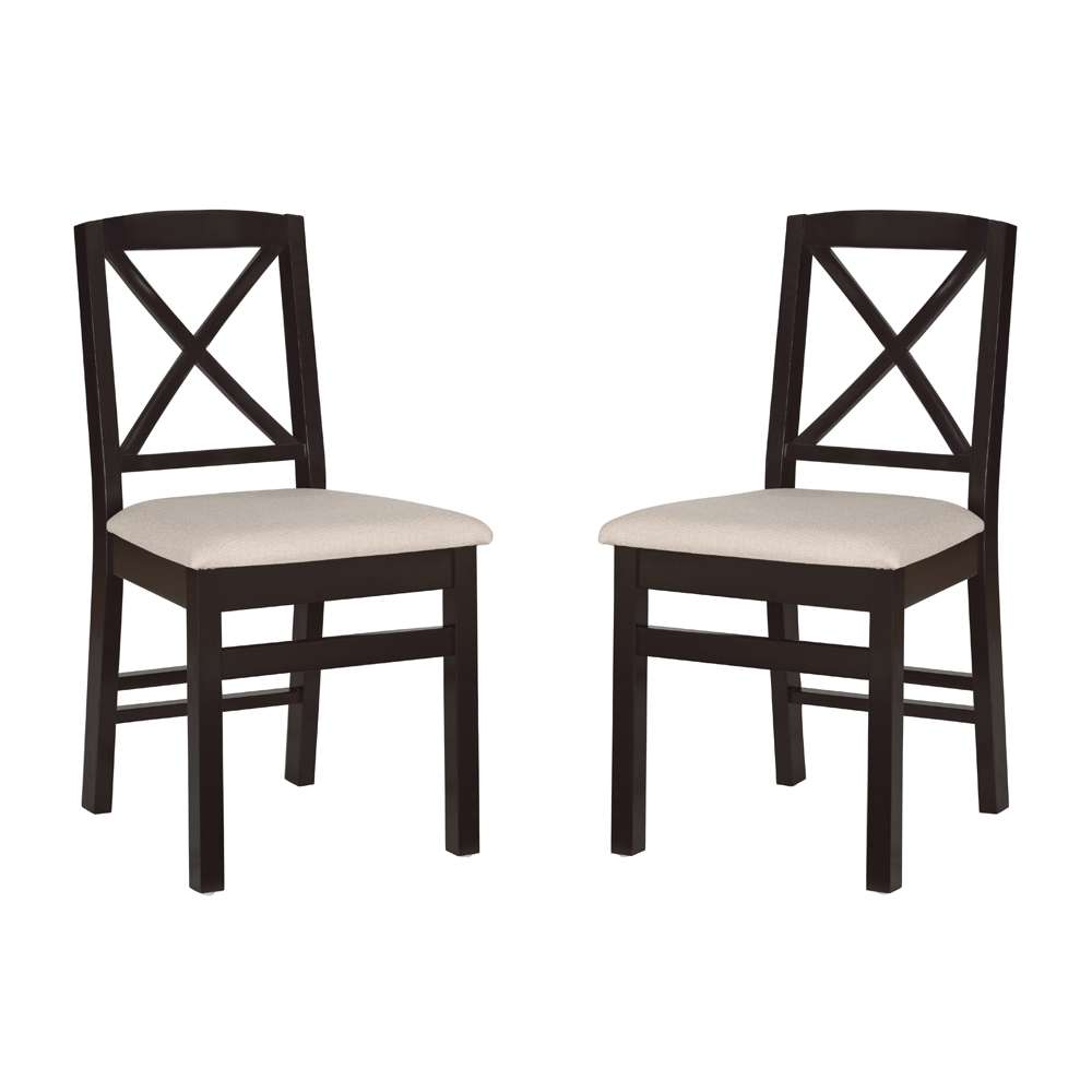 Linon Home Decor - Triena X Back Dining Chair Black (Set of 2) - CH145BLK02U veiw 6