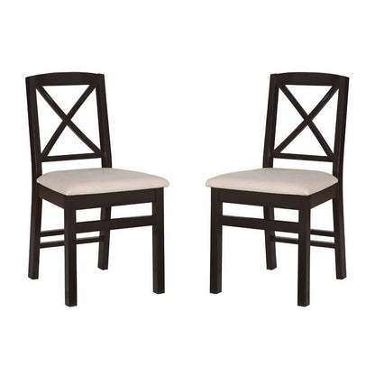 Linon Home Decor - Triena X Back Dining Chair Black (Set of 2) - CH145BLK02U veiw 6