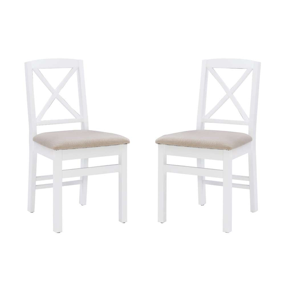 Linon Home Decor - Triena X Back Dining Chair White (Set of 2) - CH145WHT02U veiw 6