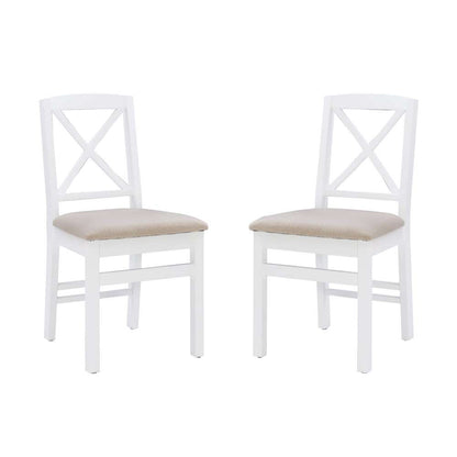 Linon Home Decor - Triena X Back Dining Chair White (Set of 2) - CH145WHT02U veiw 6