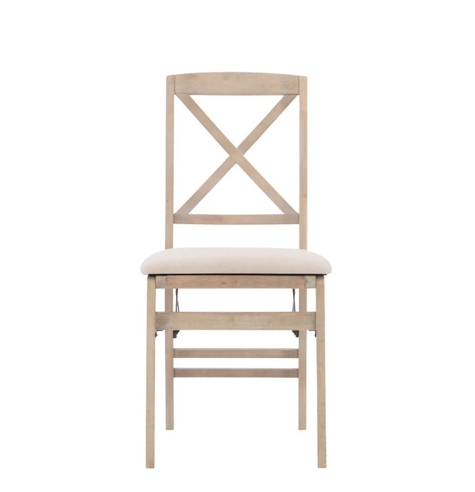 Linon Home Decor - Triena X Back Folding Chairs Grey Wash (Set of 2) - FD37GWASH02ASU veiw 1