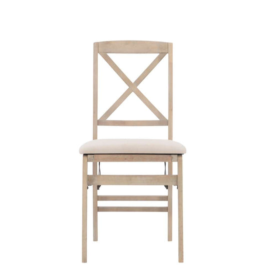 Linon Home Decor - Triena X Back Folding Chairs Grey Wash (Set of 2) - FD37GWASH02ASU veiw 1