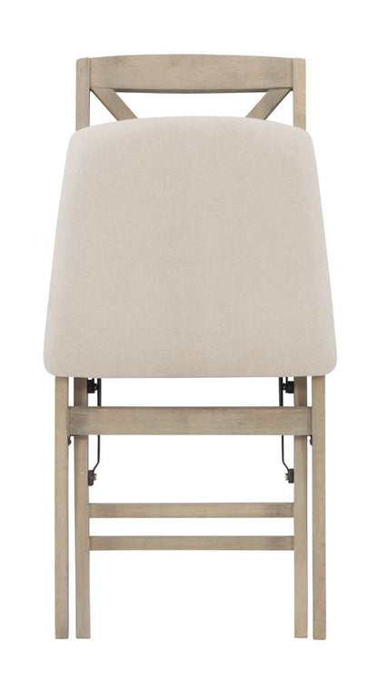 Linon Home Decor - Triena X Back Folding Chairs Grey Wash (Set of 2) - FD37GWASH02ASU veiw 7