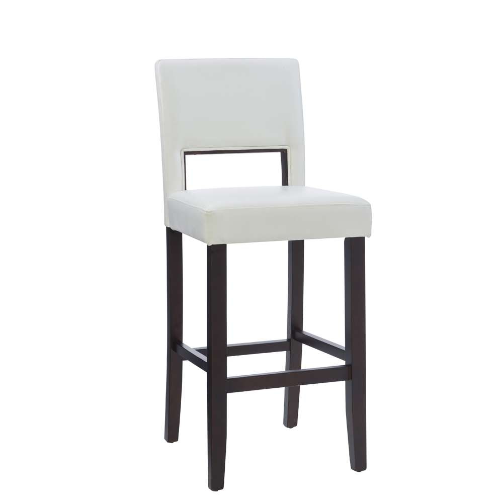 Linon Home Decor - Vega Bar Stool White 30 - 14054WHT-01-KD-U view 1