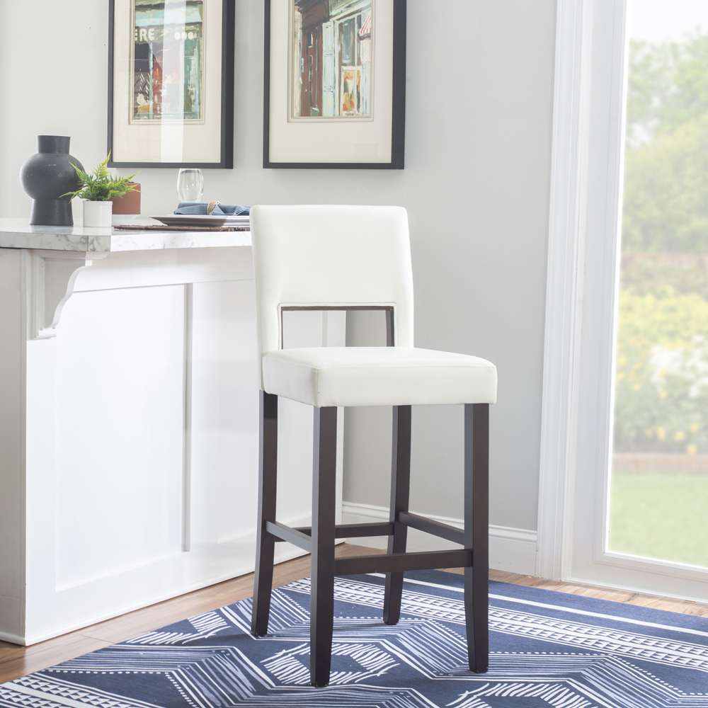Linon Home Decor - Vega Bar Stool White 30 - 14054WHT-01-KD-U veiw 6