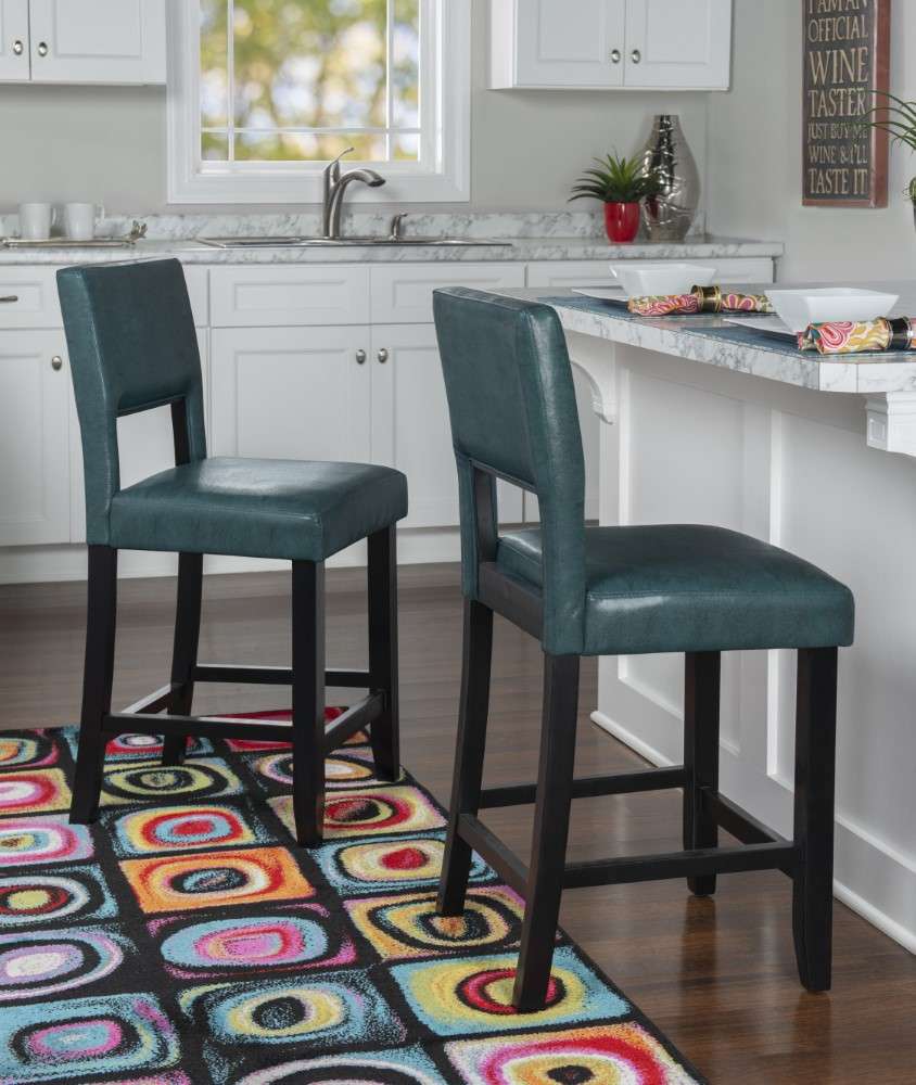 Linon Home Decor - Vega Counter Stool Agean Blue - 14053BLU01U veiw 6