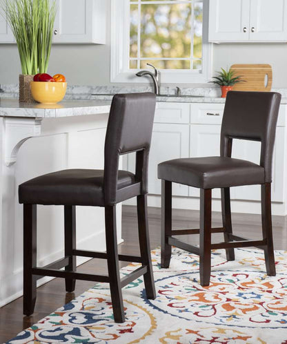 Linon Home Decor - Vega Counter Stool Brown 24 - 14053VESP-01-KD-U veiw 6