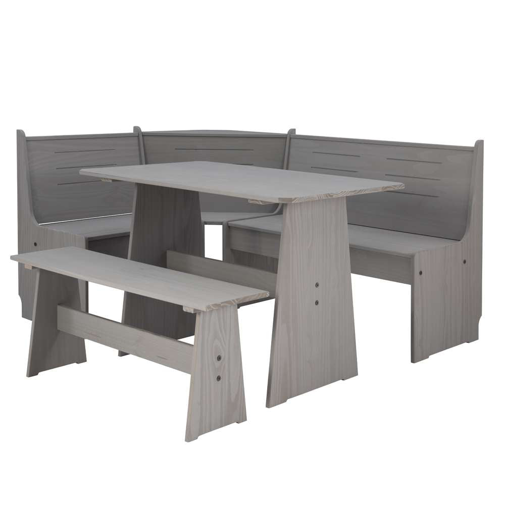 Linon Home Decor - Waldron Corner Nook Set Grey Kit - KNK167GRYABU veiw 1
