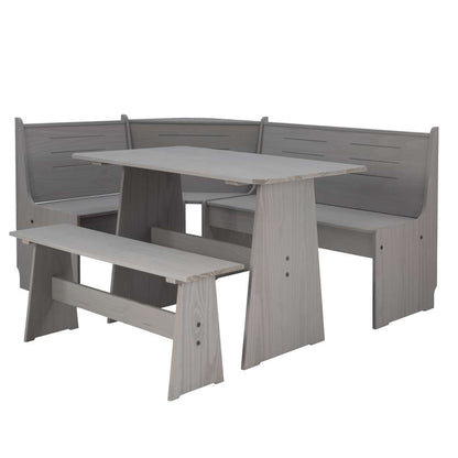 Linon Home Decor - Waldron Corner Nook Set Grey Kit - KNK167GRYABU veiw 1