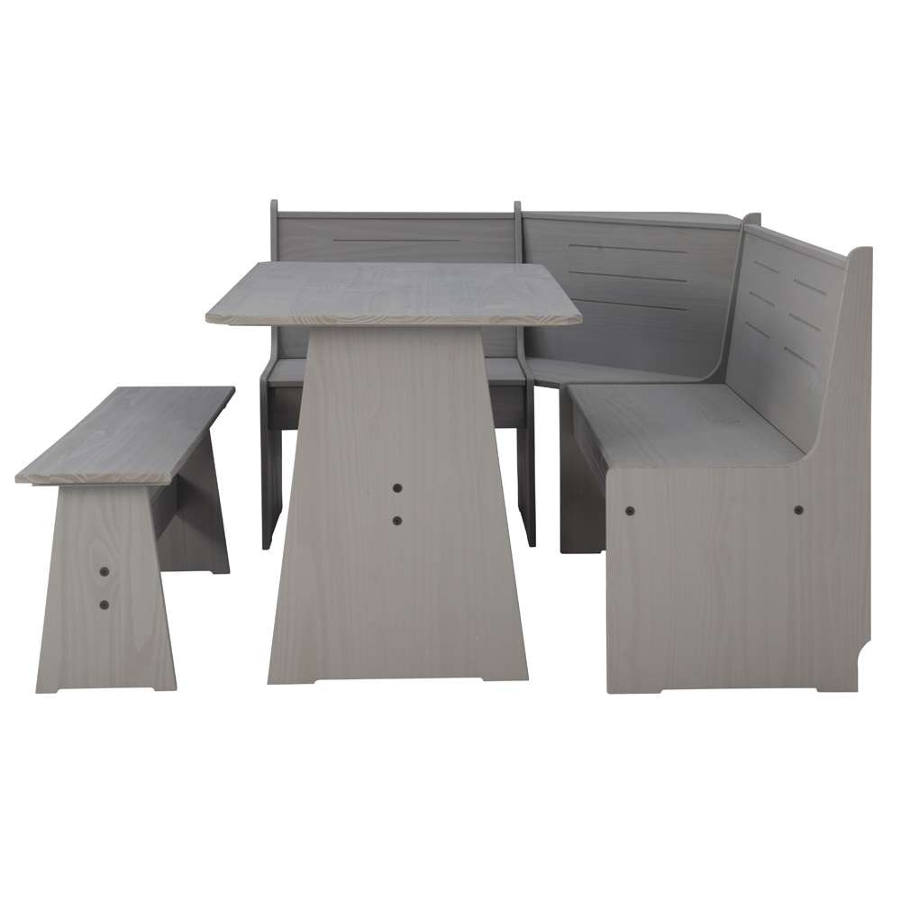 Linon Home Decor - Waldron Corner Nook Set Grey Kit - KNK167GRYABU veiw 3