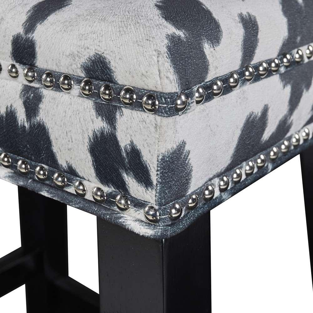 Linon Home Decor - Walt Black Cow Print Bar Stool - BS101COW01U veiw 5
