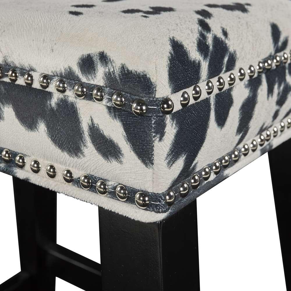 Linon Home Decor - Walt Black Cow Print Counter Stool - CS098COW01U veiw 5
