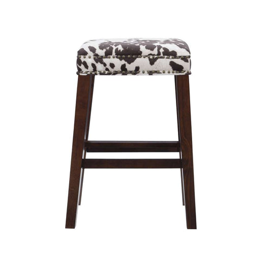 Linon Home Decor - Walt Brown Cow Print Bar Stool - BS102COW01U veiw 2