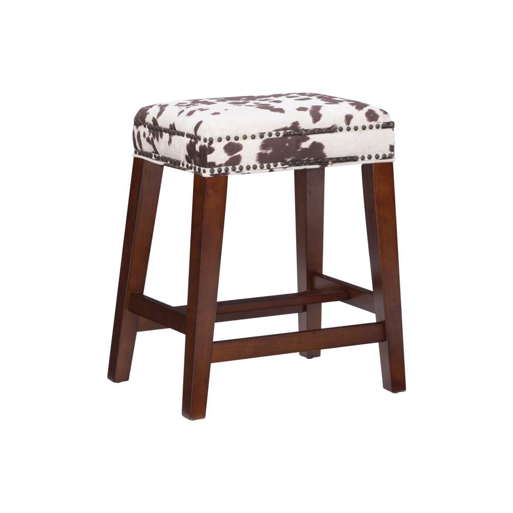 Linon Home Decor - Walt Brown Cow Print Counter Stool - CS099COW01U veiw 1