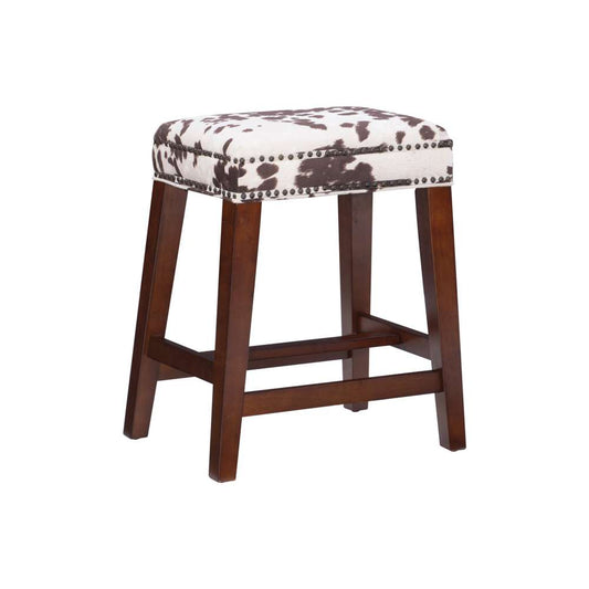 Linon Home Decor - Walt Brown Cow Print Counter Stool - CS099COW01U veiw 1