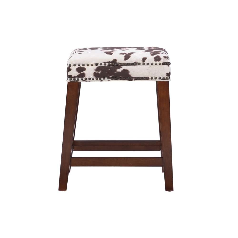 Linon Home Decor - Walt Brown Cow Print Counter Stool - CS099COW01U veiw 2