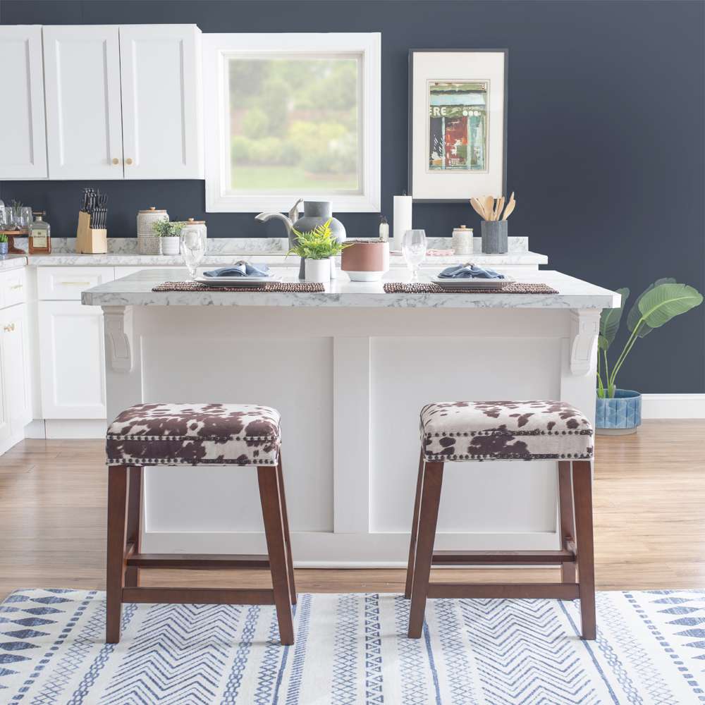 Linon Home Decor - Walt Brown Cow Print Counter Stool - CS099COW01U veiw 5