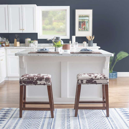 Linon Home Decor - Walt Brown Cow Print Counter Stool - CS099COW01U veiw 5