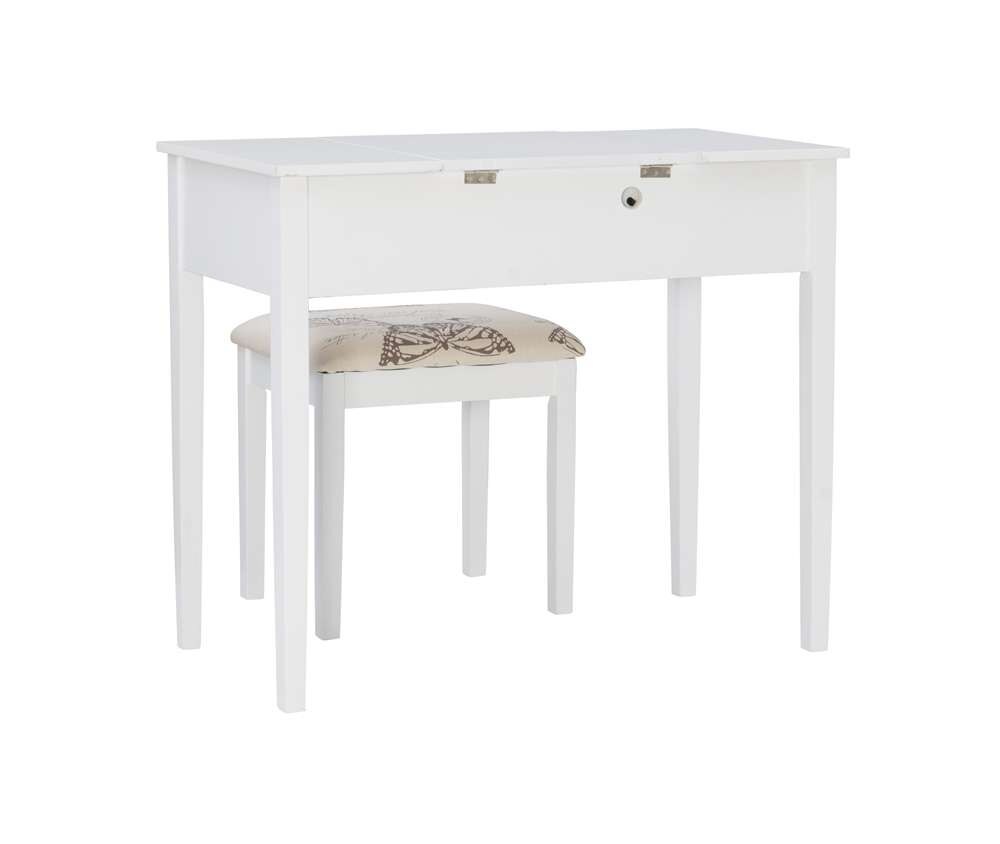 Linon Home Decor - White Butterfly Vanity And Stool - 98135WHTX-01-KD-U view 4