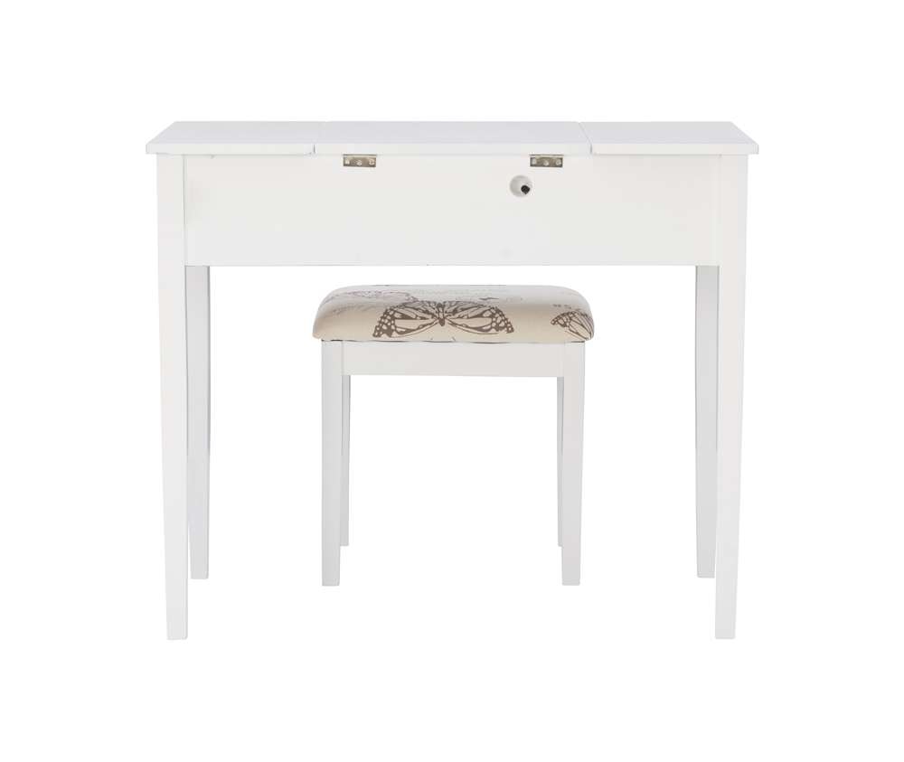 Linon Home Decor - White Butterfly Vanity And Stool - 98135WHTX-01-KD-U veiw 5