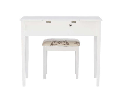 Linon Home Decor - White Butterfly Vanity And Stool - 98135WHTX-01-KD-U veiw 5