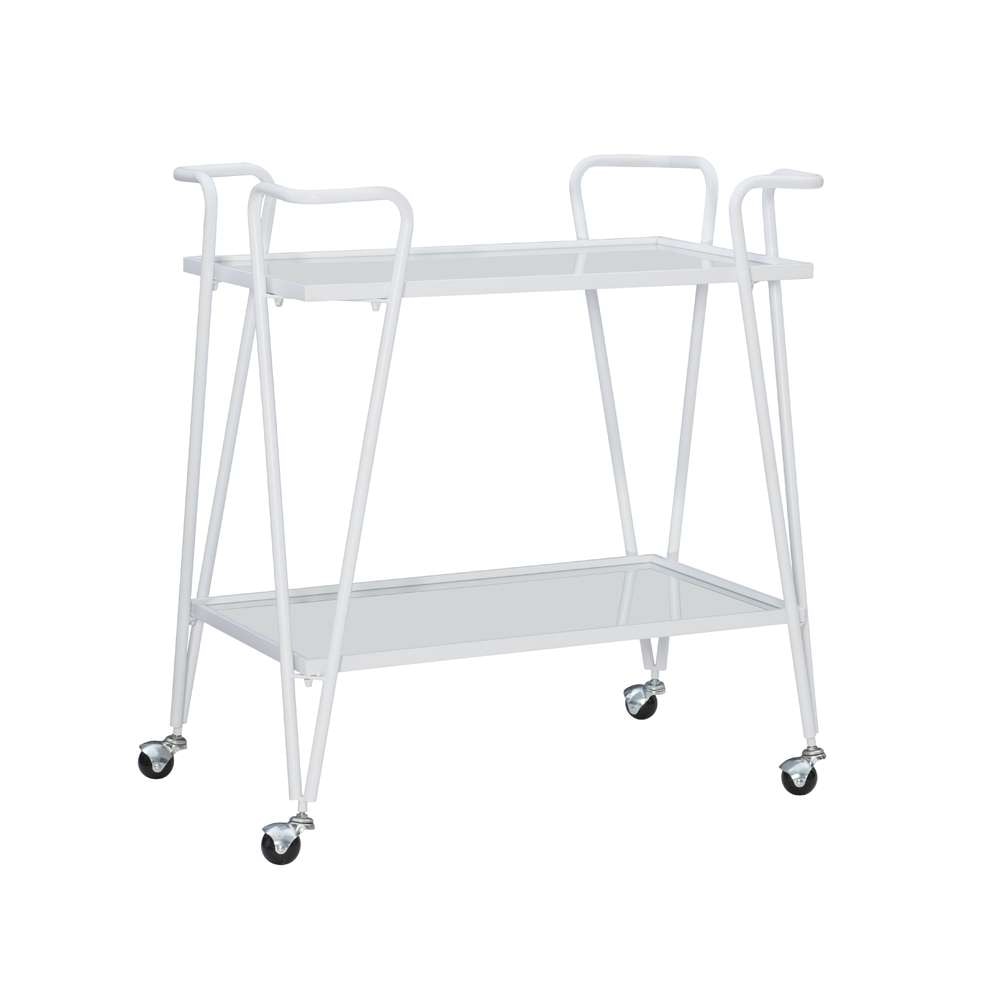 Linon Home Decor - White Mid-Century Bar Cart - KI108WHTKD01 veiw 1