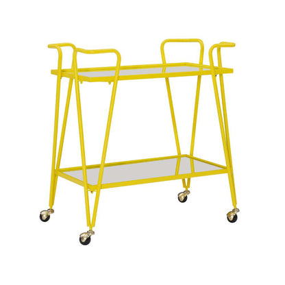Linon Home Decor - Yellow Mid-Century Bar Cart - KI108YELKD01 veiw 1