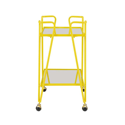 Linon Home Decor - Yellow Mid-Century Bar Cart - KI108YELKD01 veiw 3