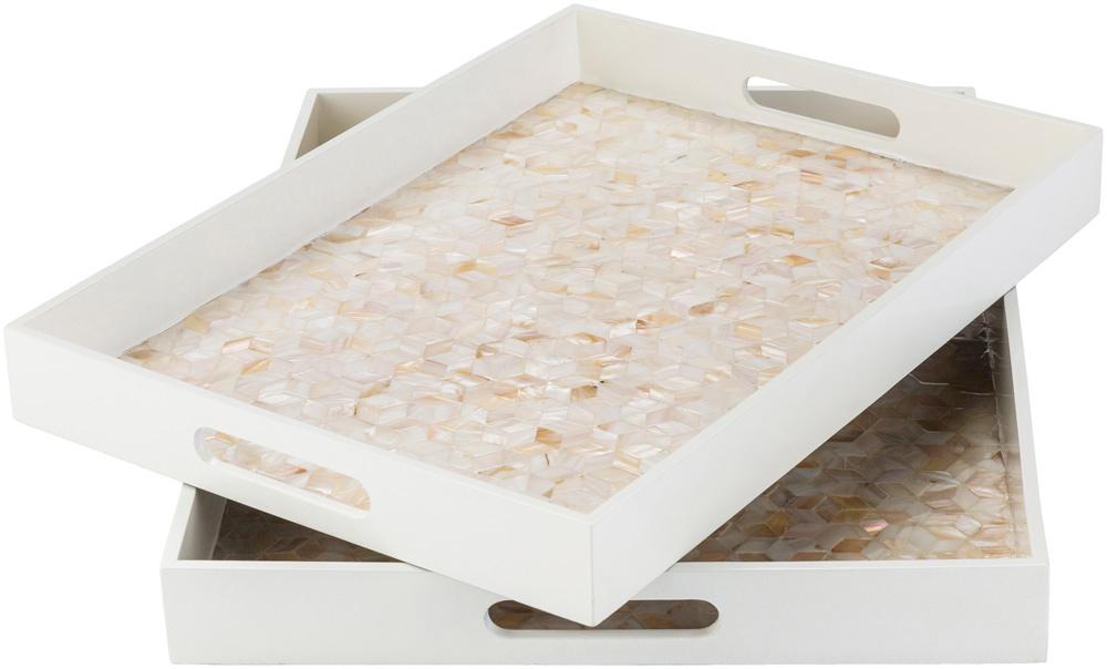 Livabliss - Alessandra Decorative Tray - White - ALS002-SET veiw 1