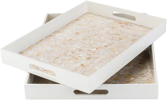 Livabliss - Alessandra Decorative Tray - White - ALS002-SET veiw 1