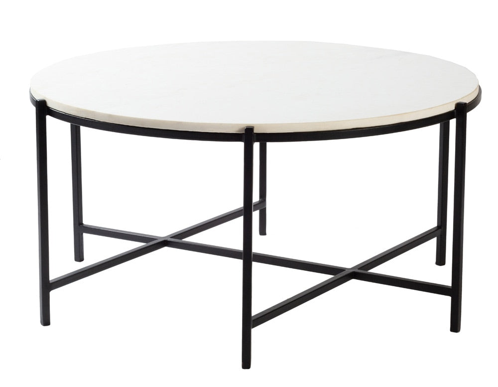 Livabliss - Anaya Coffee Table - White - Black - ANA-001 veiw 1