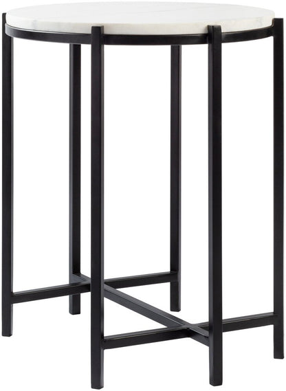 Livabliss - Anaya End Table - White - Black - ANA-002 veiw 1