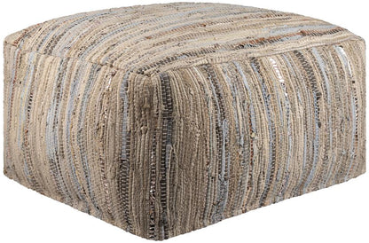 Livabliss - Anthracite Pouf - Cream - ATPF-001 veiw 1