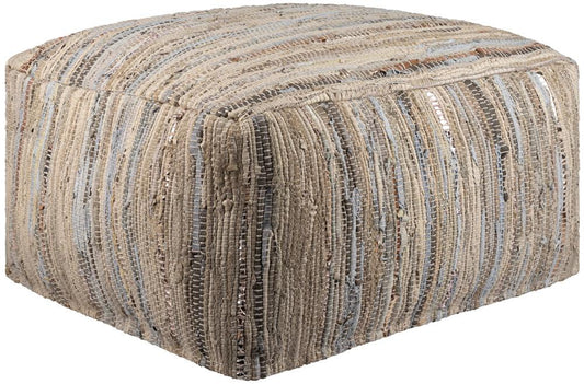 Livabliss - Anthracite Pouf - Cream - ATPF-001 veiw 1