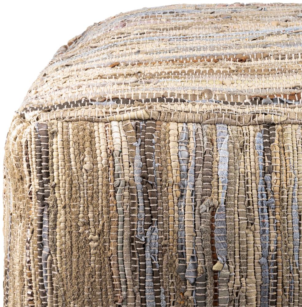 Livabliss - Anthracite Pouf - Cream - ATPF-001 veiw 2