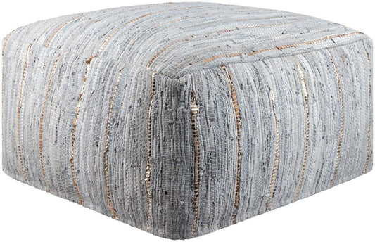 Livabliss - Anthracite Pouf - Ivory - ATPF-002 veiw 1