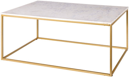 Livabliss - Aryaa Coffee Table - White - Gold - YAA-016 veiw 1