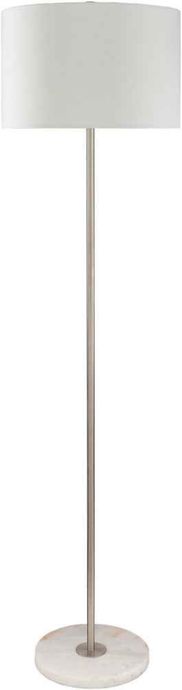 Livabliss - Becker Accent Floor Lamp - Metallic - Silver - White - BEK-001 veiw 1