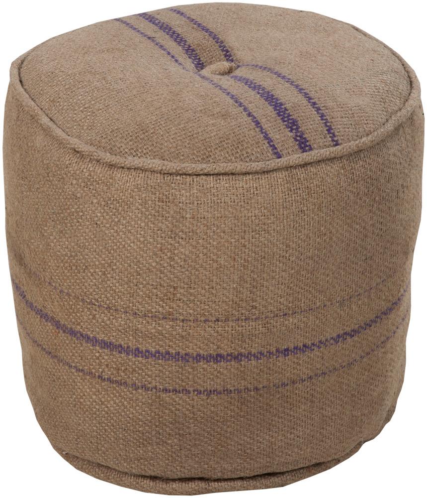 Livabliss - Burlap Pouf - Tan - POUF-13 veiw 1