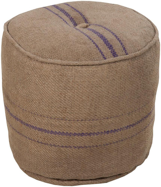 Livabliss - Burlap Pouf - Tan - POUF-13 veiw 1