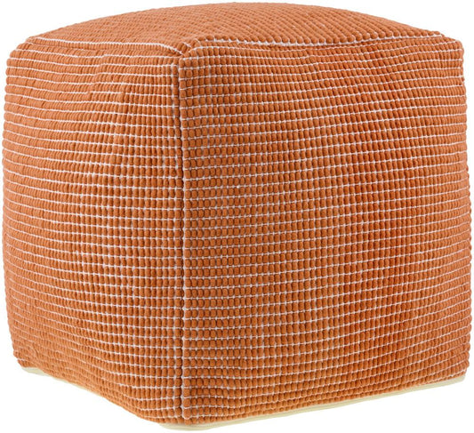 Livabliss - Chunky Grid Pouf - Clay - CUPF003-181818 veiw 1