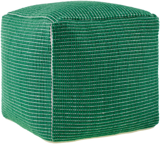 Livabliss - Chunky Grid Pouf - Lunar Green - CUPF002-181818 veiw 1