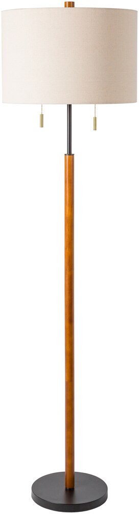 Livabliss - Dame Accent Floor Lamp - Tan - Black - DME-001 veiw 1