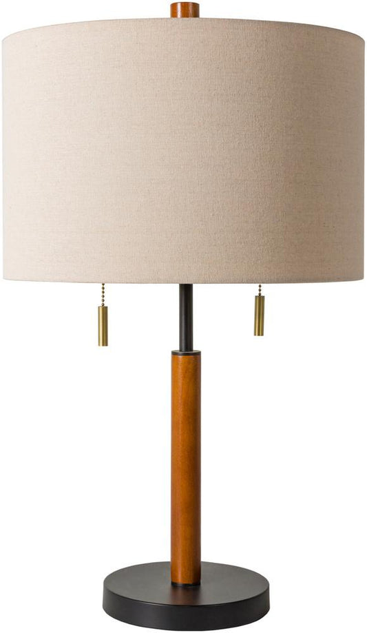 Livabliss - Dame Accent Table Lamp - Tan - Black - DME-002 veiw 1