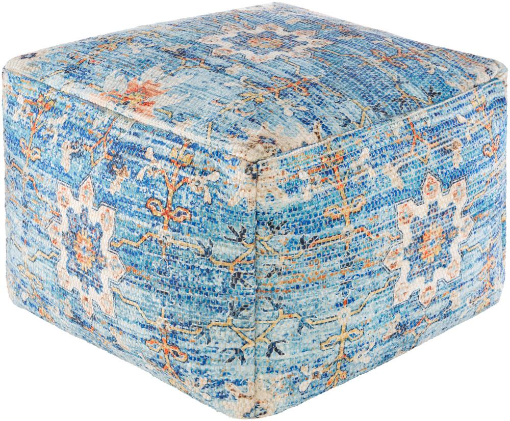 Livabliss - Devonshire Pouf - Blue - DSPF001-202014 veiw 1