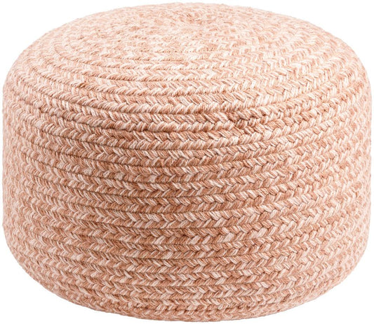 Livabliss - Entwined Pouf - Dusty Pink - EDPF001-121717 veiw 1