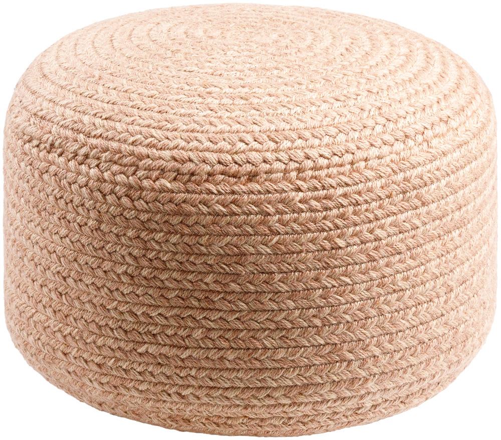 Livabliss - Entwined Pouf - Dusty Pink - EDPF004-121717 veiw 1
